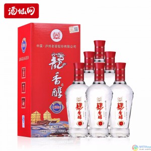 酒仙网52度泸州老窖龙香醇·福装500ml 六瓶 浓香型白酒口粮酒